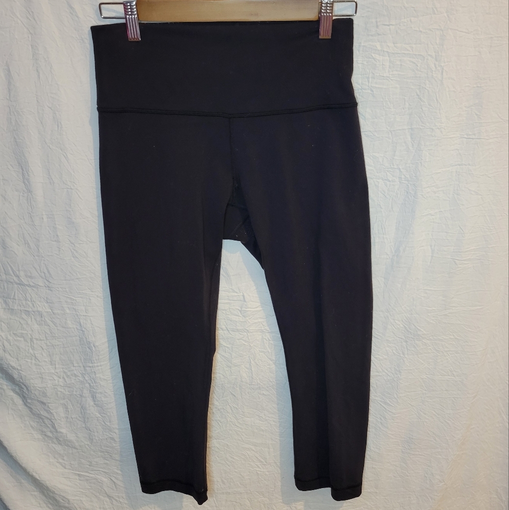 Lululemon Wunder Under Crop Black Leggings Size 8